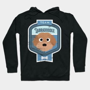 Team Labradoodle - Distressed Labradoodle Beer Label Design Hoodie